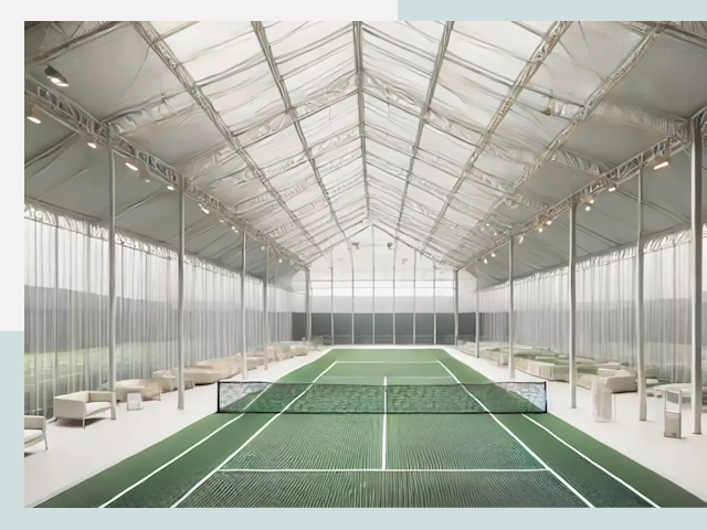 Строительство теннисных кортов в Мирном