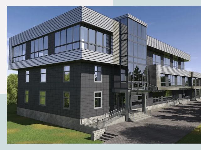 Административные здания в Мирном