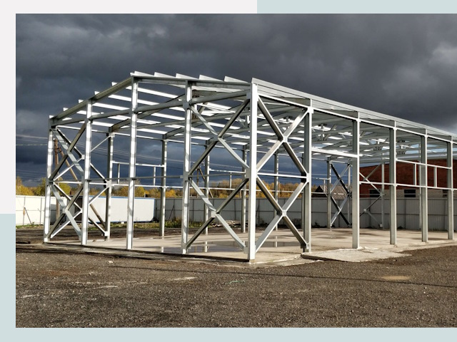 Двускатные ангары в Мирный от 607 руб. за квадрат