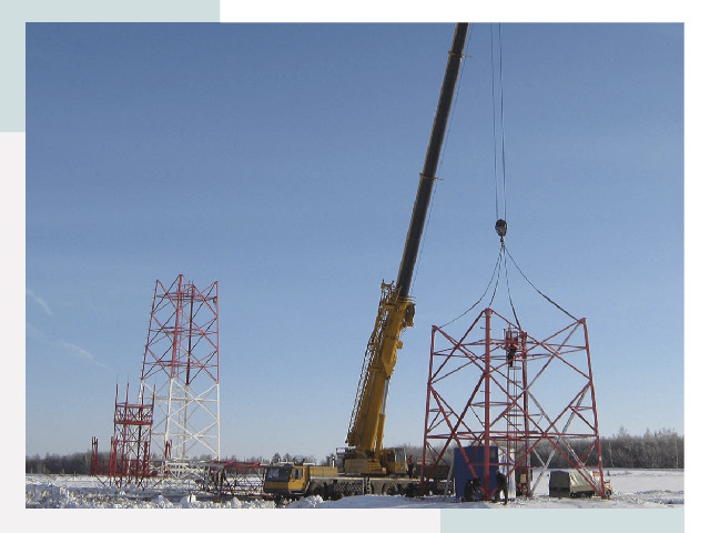 Монтаж вышек связи в Мирном