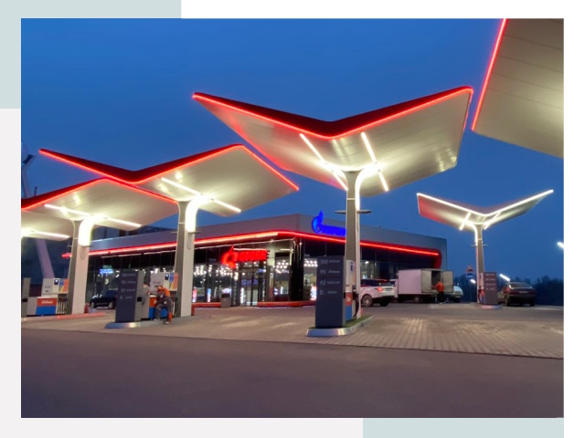 Навесы для АЗС в Мирном