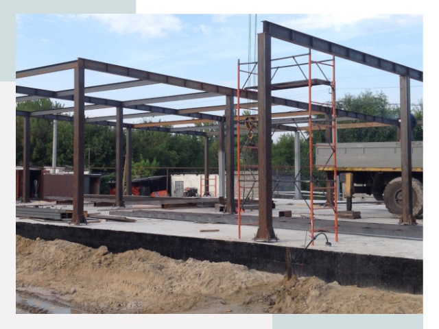 Фундамент для ангаров в Мирном