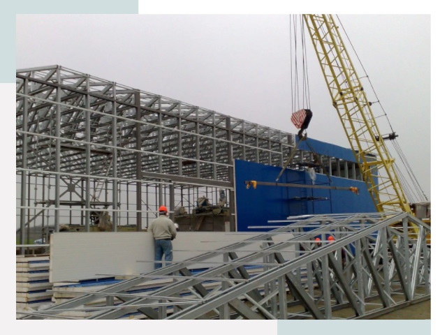 Монтаж ангаров в Мирном